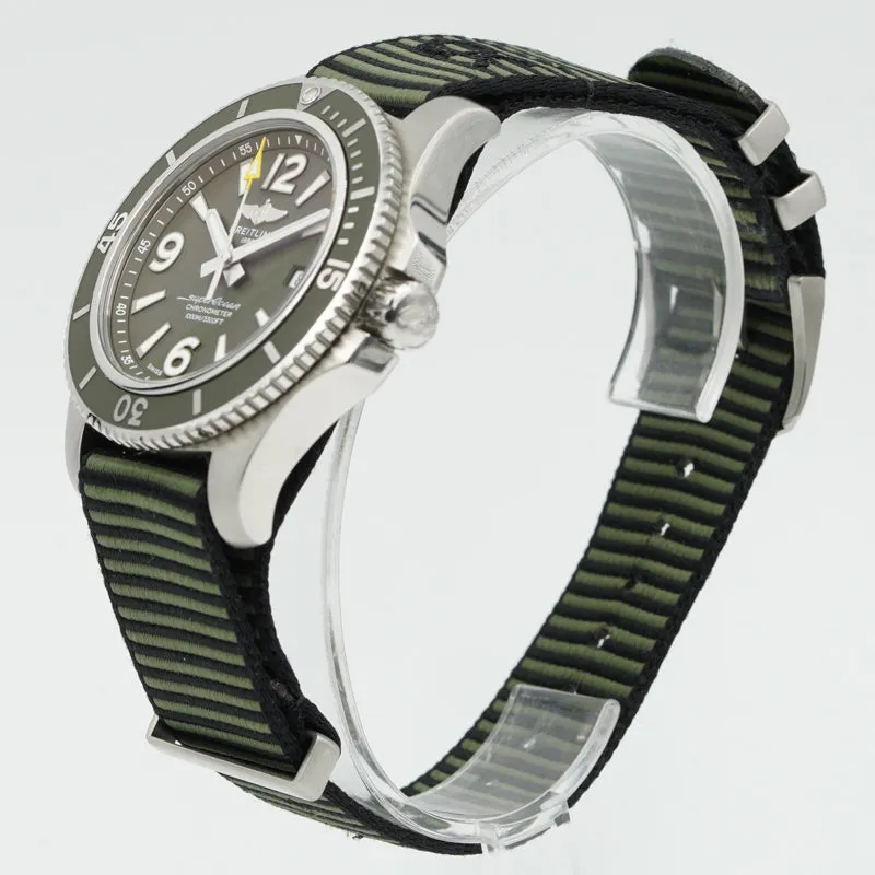 SOLD - Breitling Superocean 44mm Outerknown Green Dial A17367A11L1W1 B&P