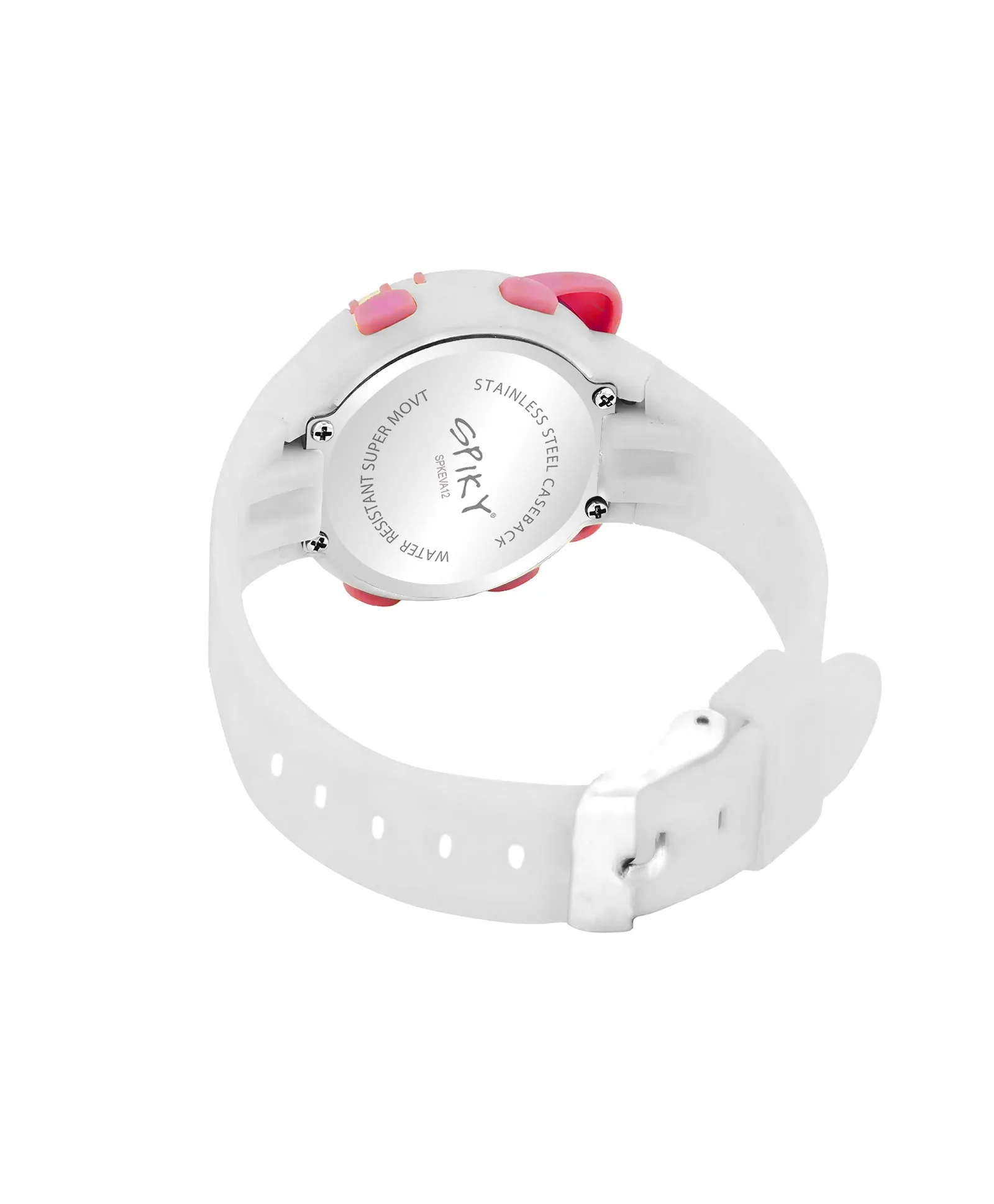 Spiky Eva12 Round Cat Shaped Sports Digital Watch - Pink