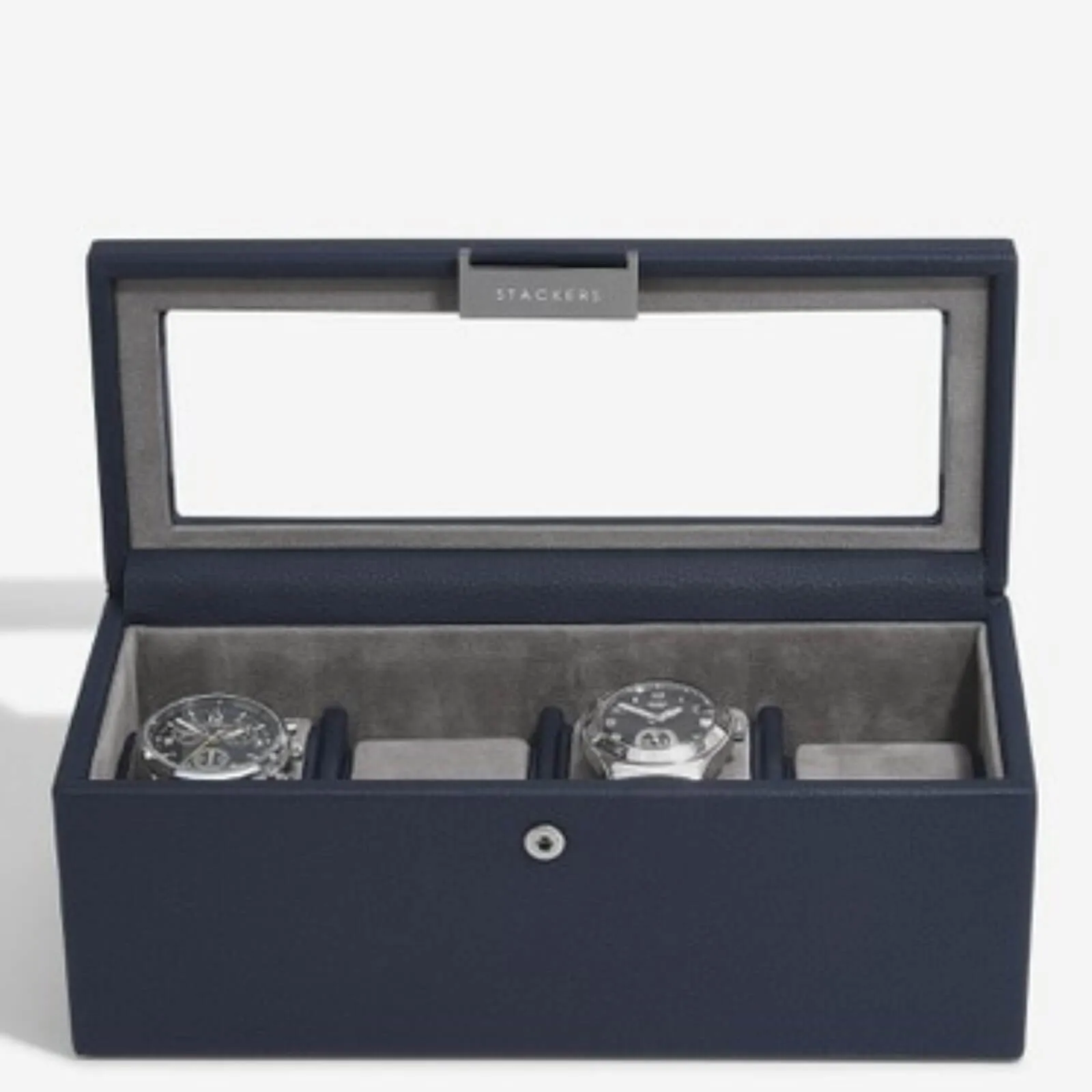 Stackers 4 Piece Watch Box - Navy Blue