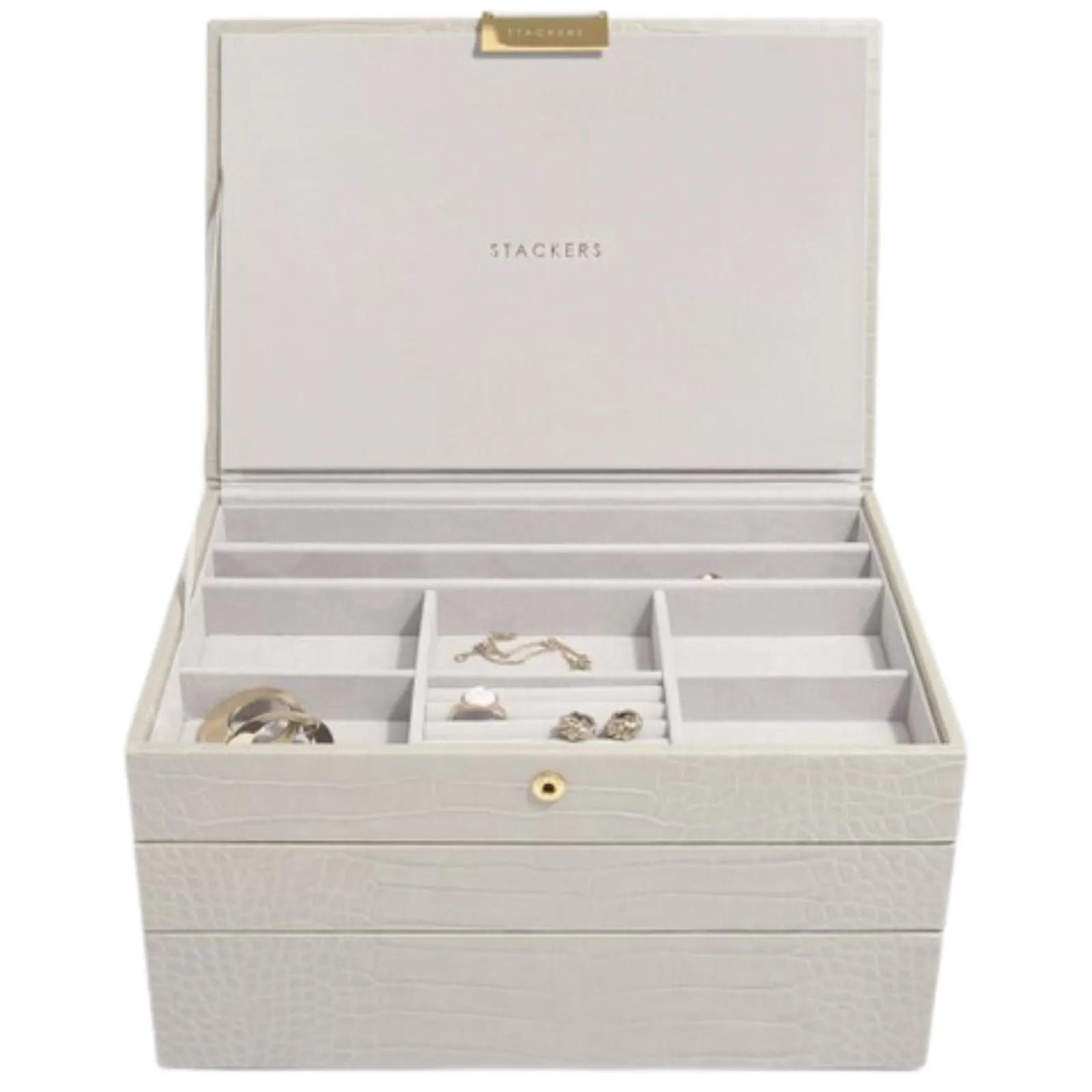 Stackers Classic Jewellery Box (Set) - Putty Croc