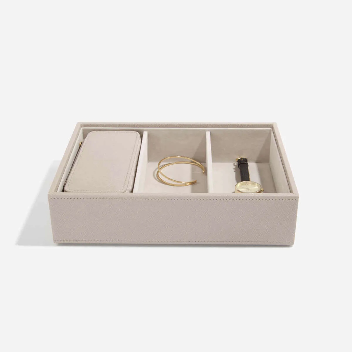 Stackers Classic Jewellery Box (Watch & Accessory Layer) - Taupe