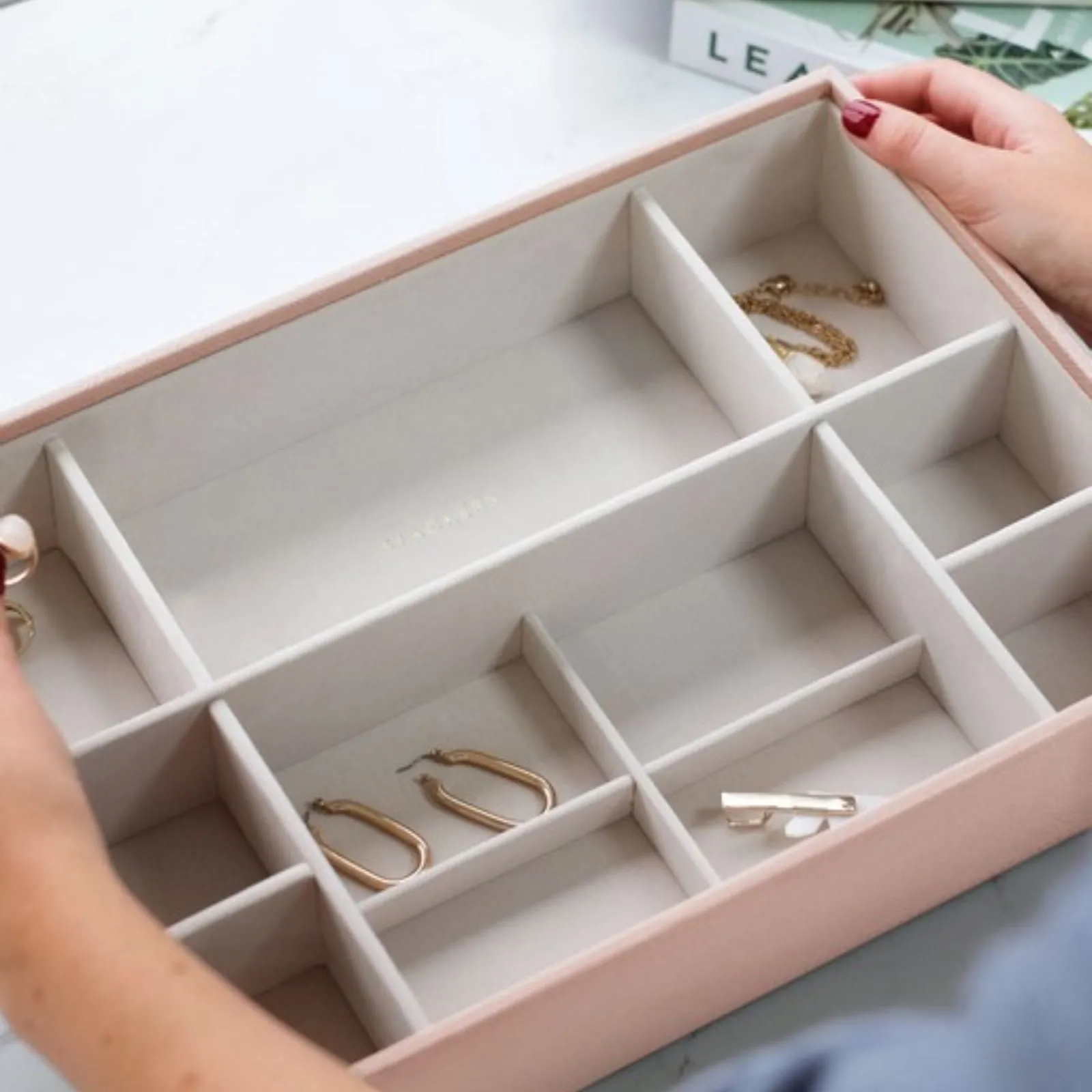 Stackers Supersize Jewellery Box (Watch & Accessory Layer) - Blush