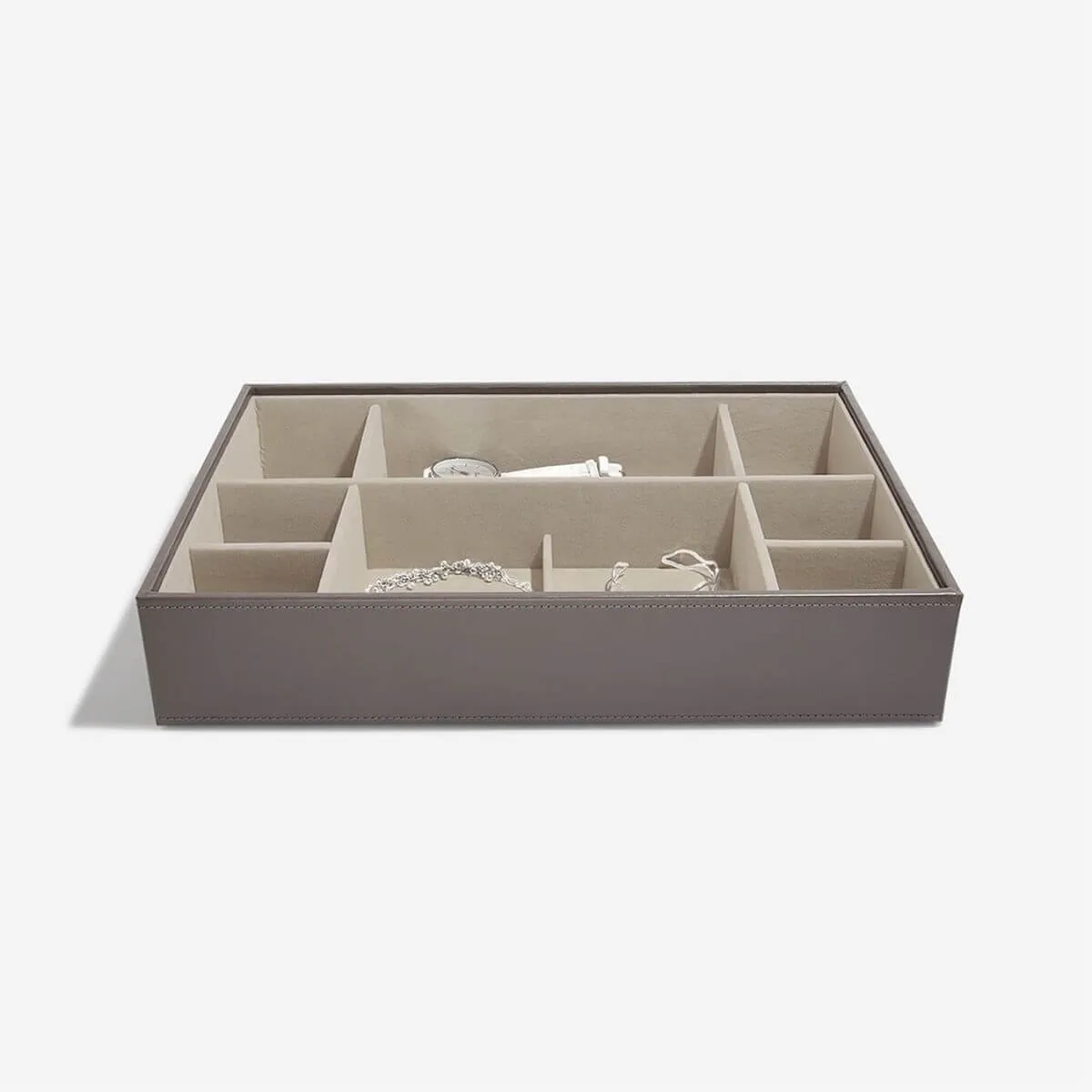 Stackers Supersize Jewellery Box (Watch & Accessory Layer) - Mink