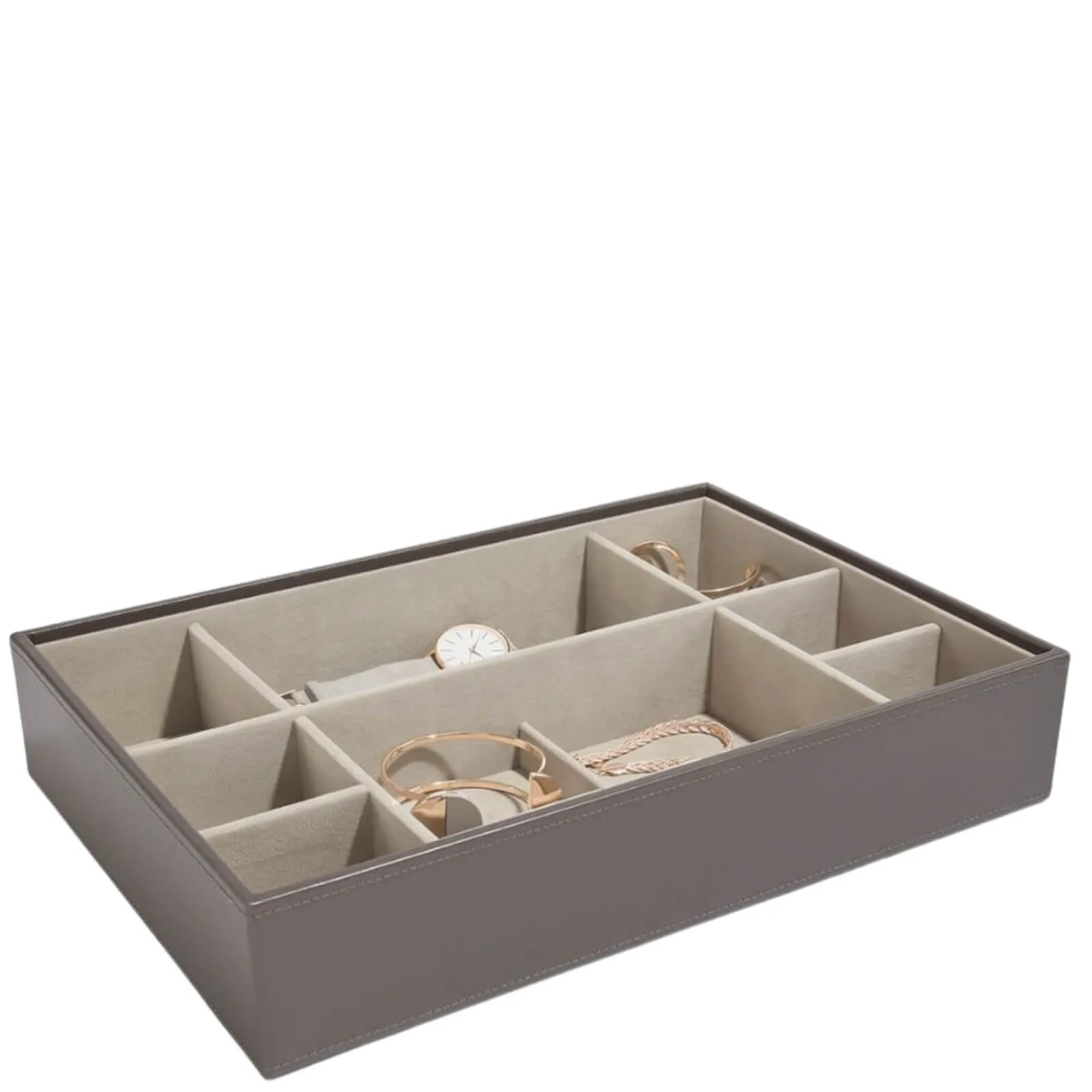 Stackers Supersize Jewellery Box (Watch & Accessory Layer) - Mink