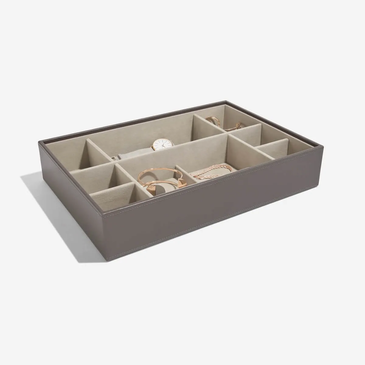 Stackers Supersize Jewellery Box (Watch & Accessory Layer) - Mink