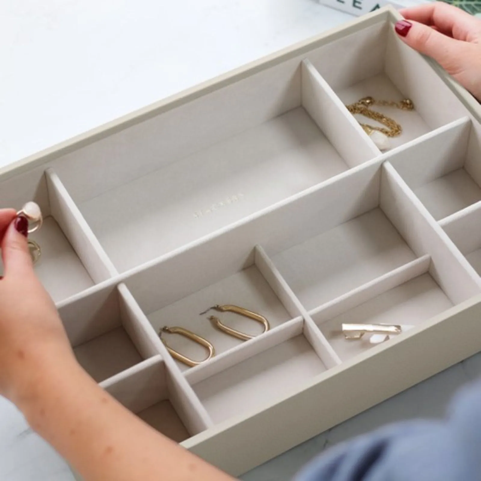 Stackers Supersize Jewellery Box (Watch & Accessory Layer) - Oatmeal