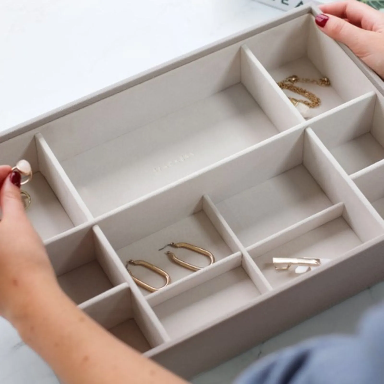 Stackers Supersize Jewellery Box (Watch & Accessory Layer) - Taupe