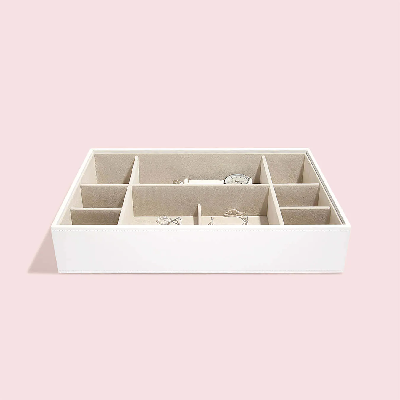 Stackers Supersize Jewellery Box (Watch & Accessory Layer) - White