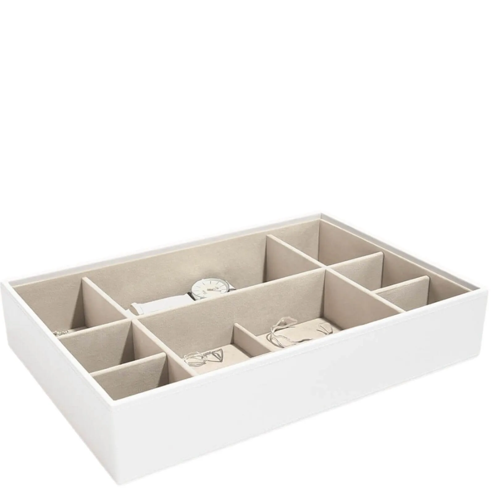Stackers Supersize Jewellery Box (Watch & Accessory Layer) - White