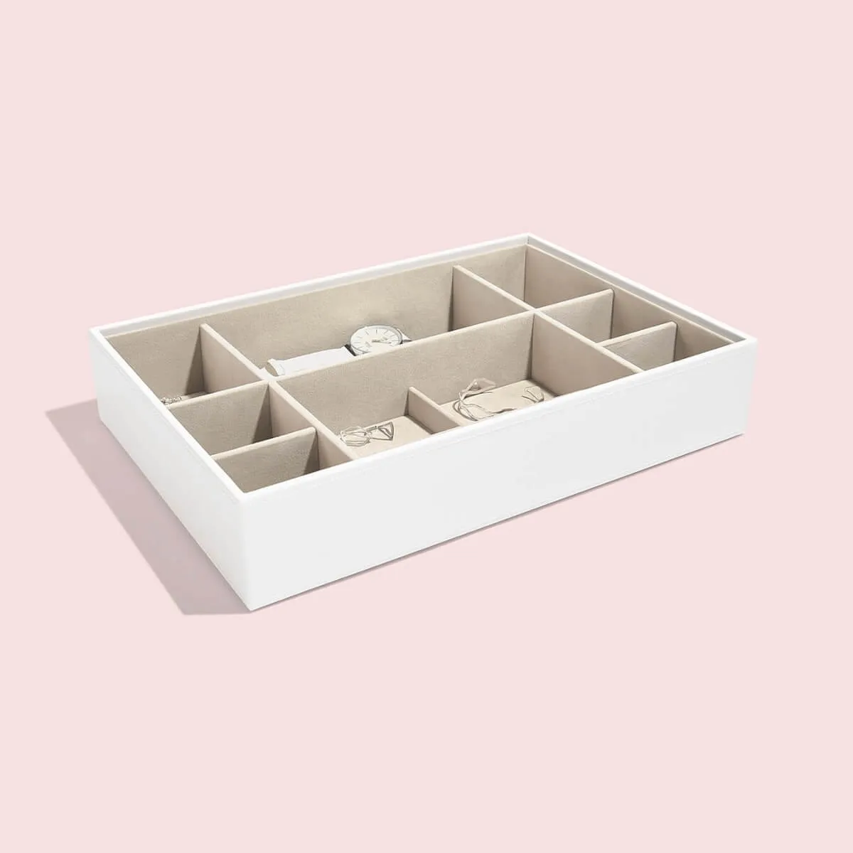 Stackers Supersize Jewellery Box (Watch & Accessory Layer) - White