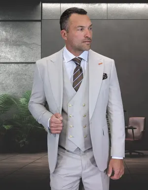Statement Men's 3-Piece Fashion Suit – 100% Wool with Striking Bold Colors