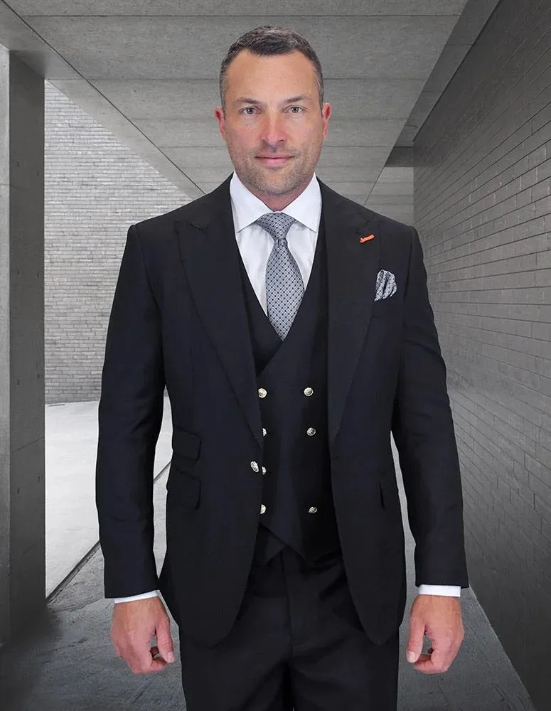 Statement Men's 3-Piece Fashion Suit – 100% Wool with Striking Bold Colors