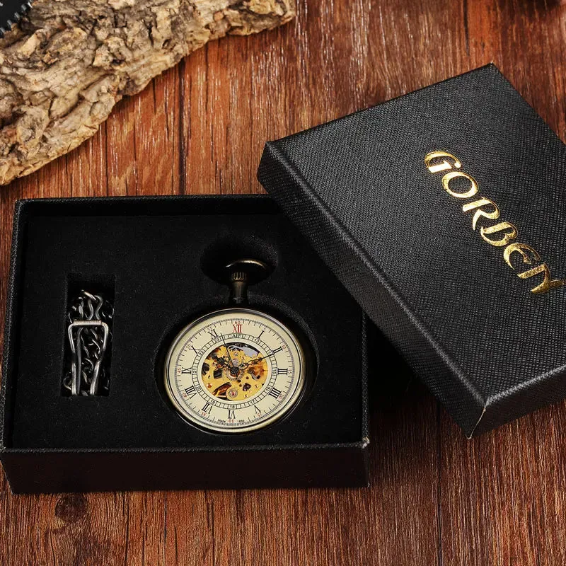 Steampunk Unique Vintage Mechanical Pocket Watch
