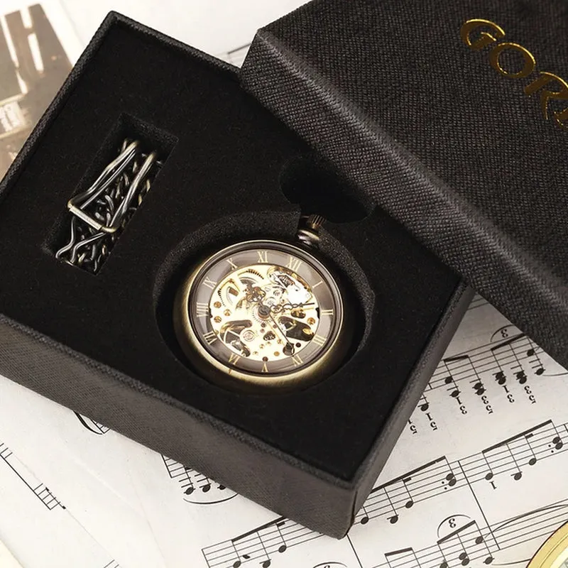 Steampunk Unique Vintage Mechanical Pocket Watch