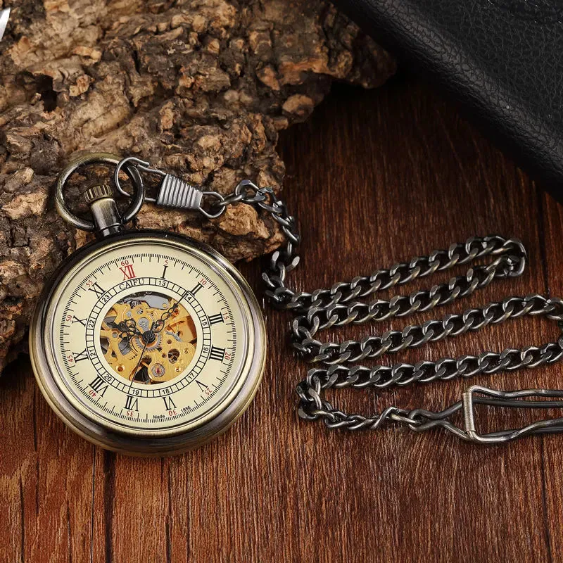 Steampunk Unique Vintage Mechanical Pocket Watch