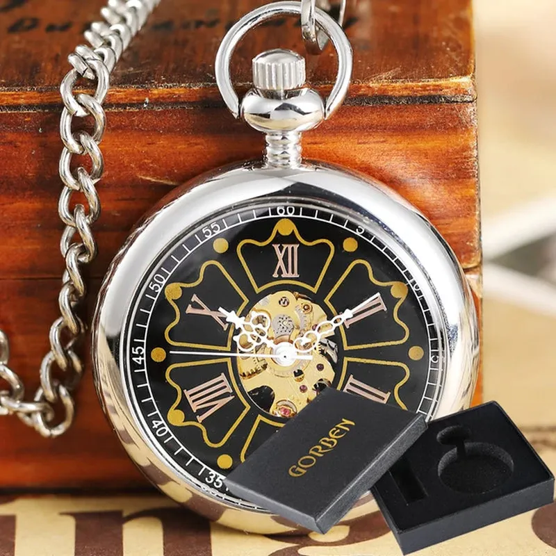 Steampunk Unique Vintage Mechanical Pocket Watch