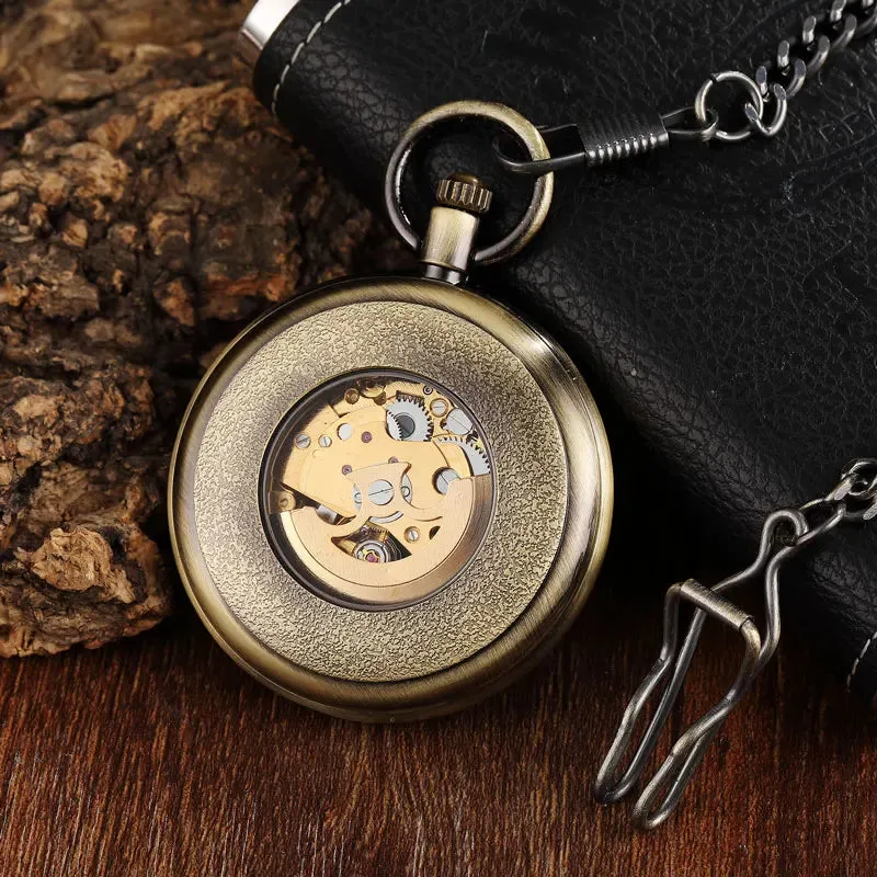 Steampunk Unique Vintage Mechanical Pocket Watch