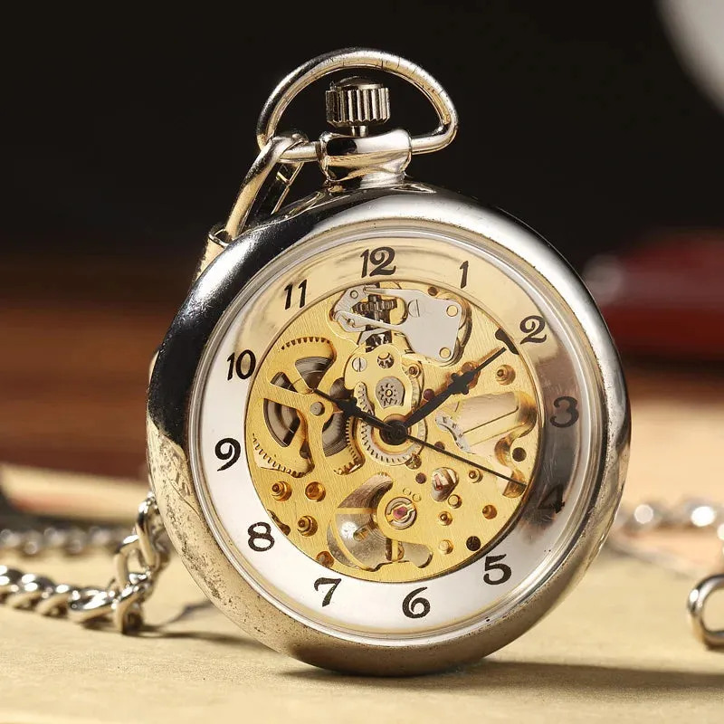 Steampunk Unique Vintage Mechanical Pocket Watch