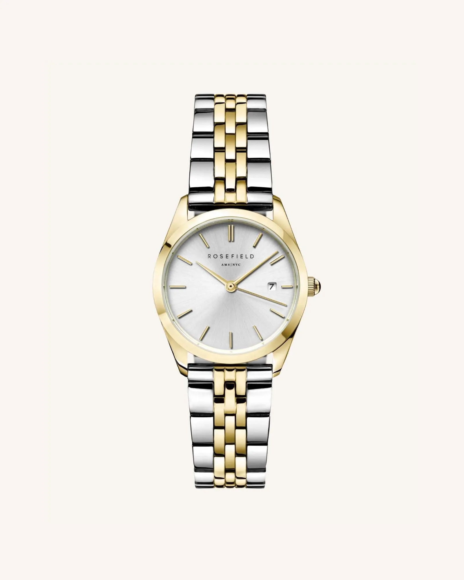 Steel Silver Gold Tapered Strap