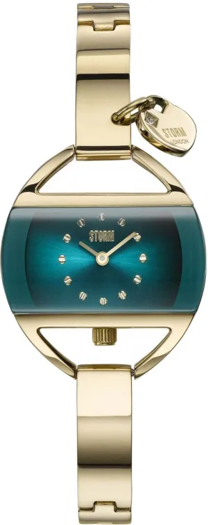 Storm Temptress Charm Gold Teal D