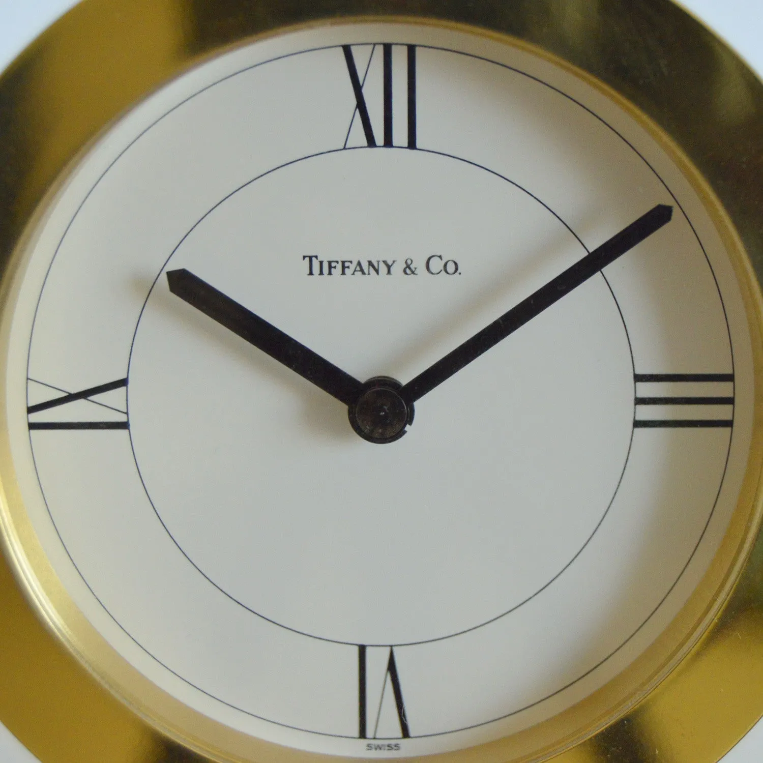 Tiffany & Co. Brass Desk Clock