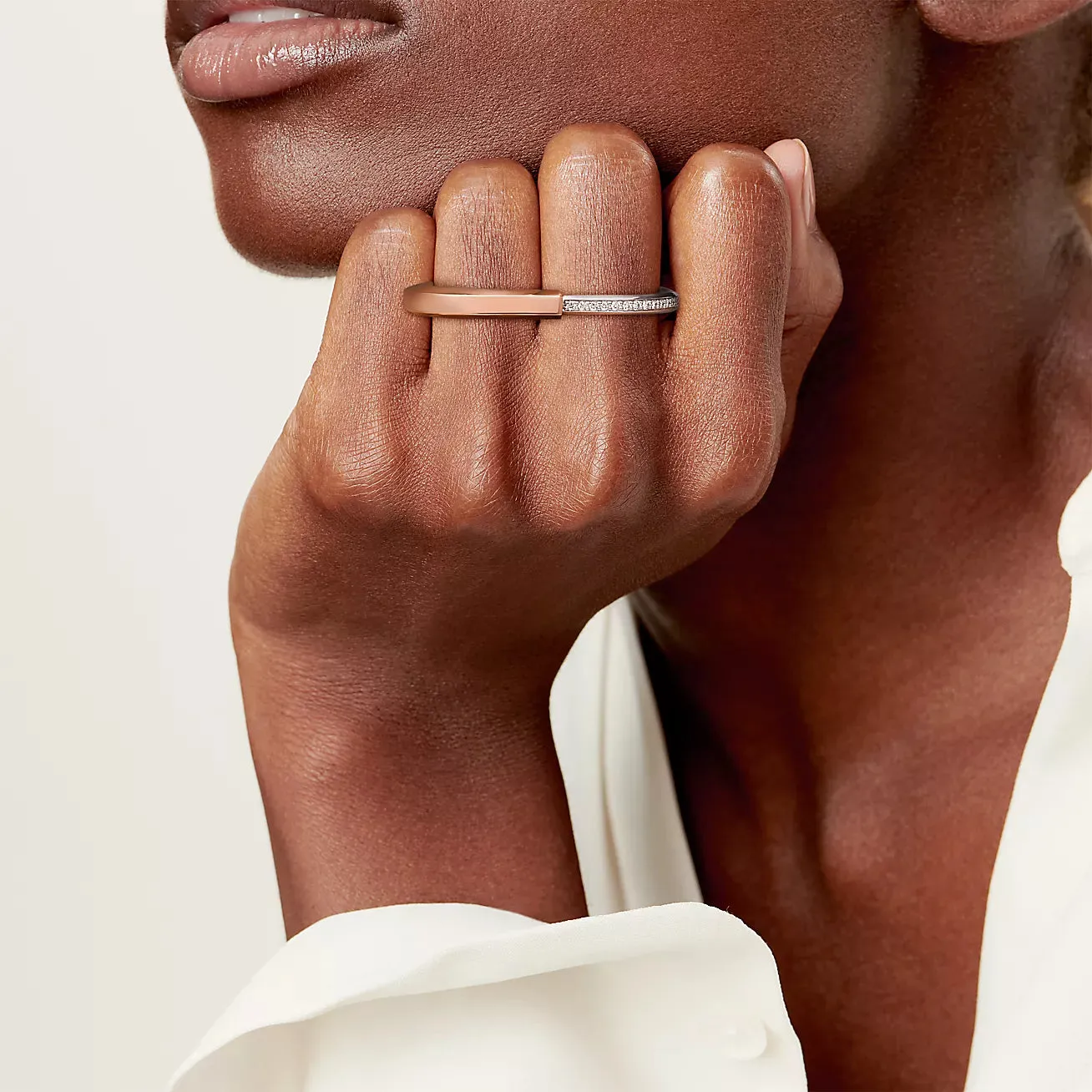Tiffany Lock Two-finger Ring