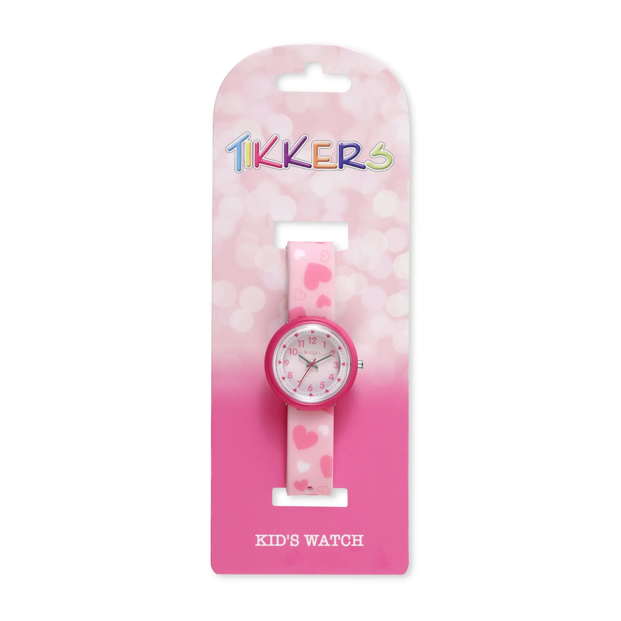 Tikkers Pink Heart Silicone Time Teacher Watch
