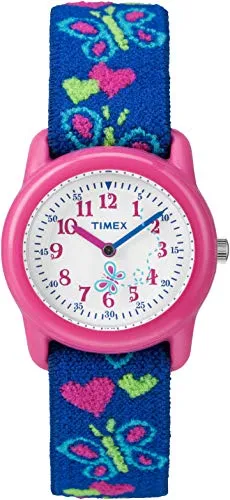 Timex Girls Hearts & Butterflies Elastic Strap Watch (T89001)