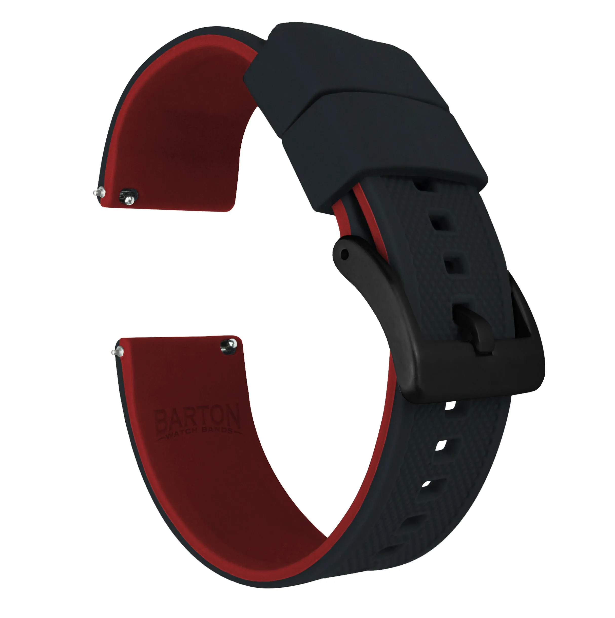 Timex Weekender Expedition Watches Elite Silicone Black Top Crimson Red Bottom Watch Band