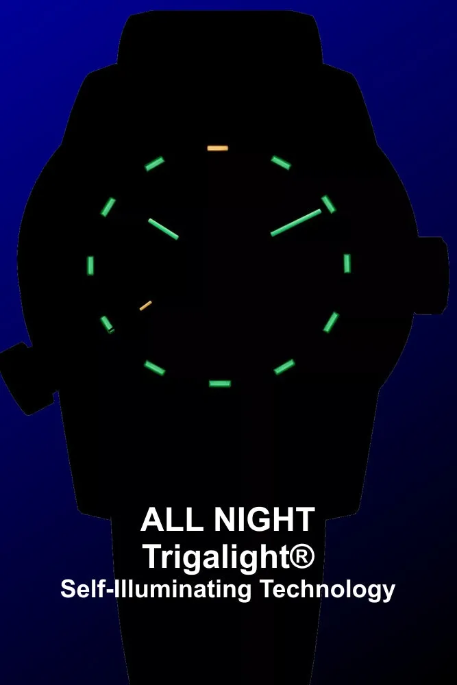 Traser SOLAR POWERED P68 Pathfinder Tritium Watch, Compass Bezel, Black Nylon Strap 111392