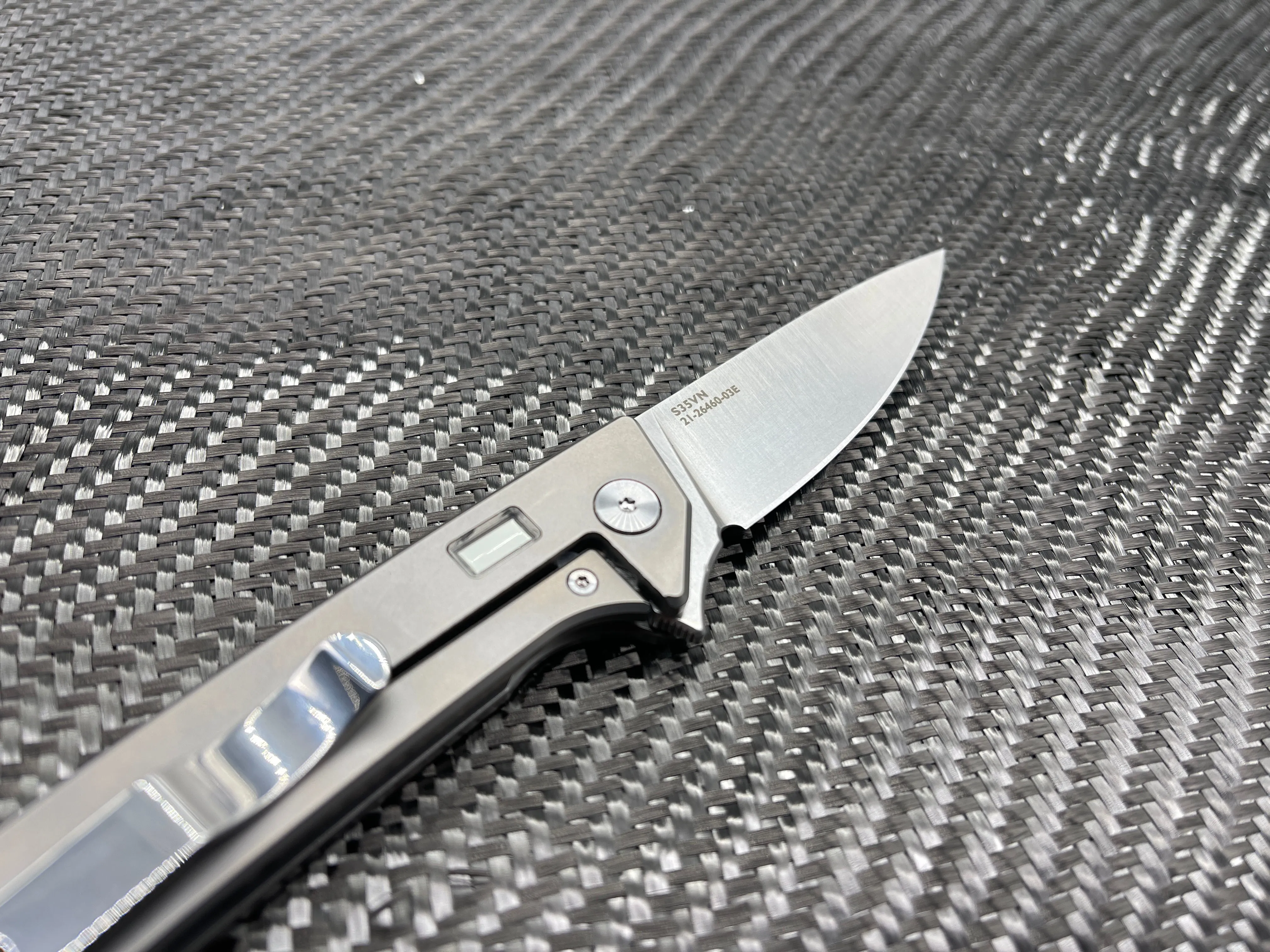 Tritium Reactor S35VN Knife   Taco