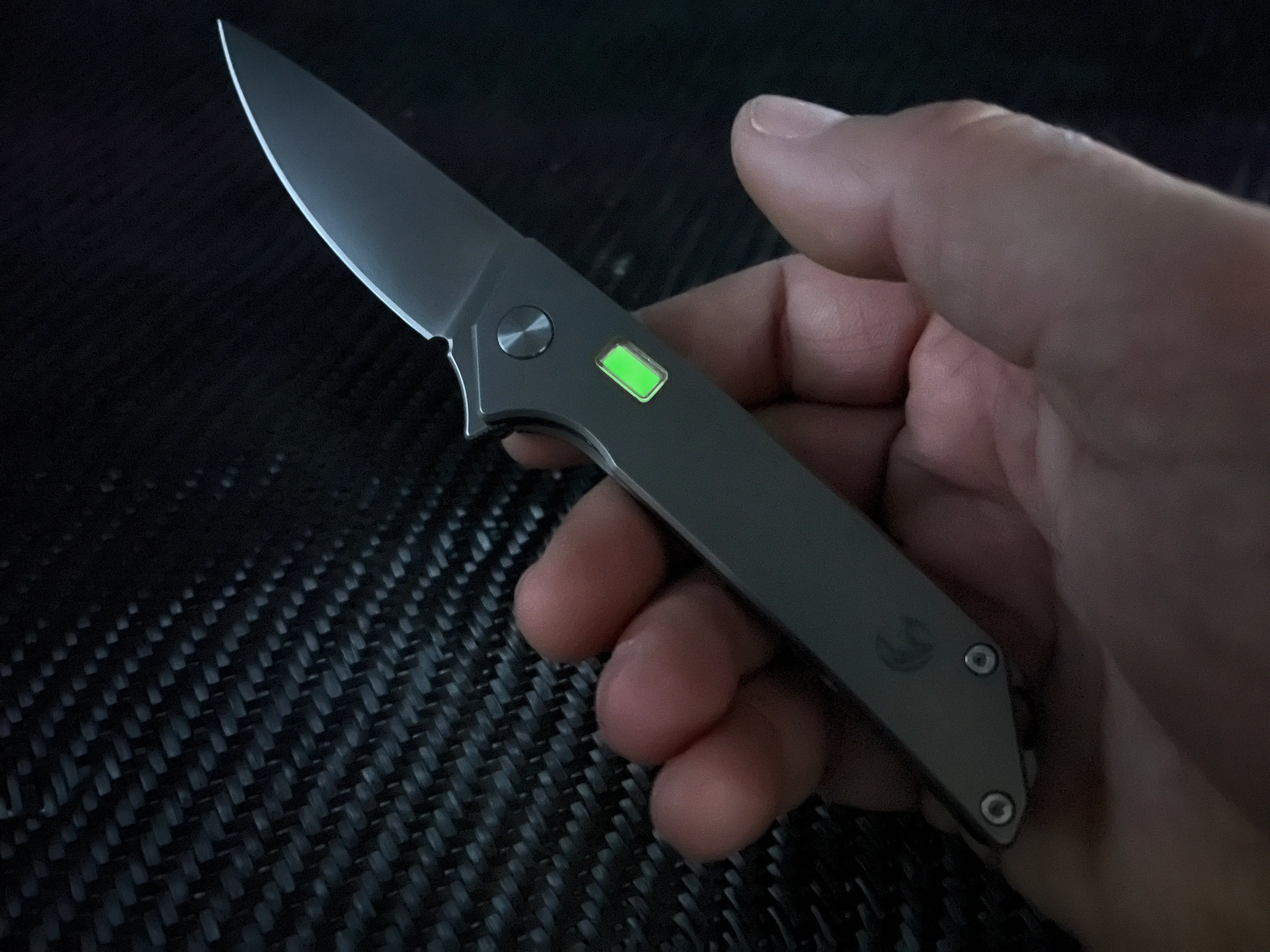 Tritium Reactor S35VN Knife   Taco