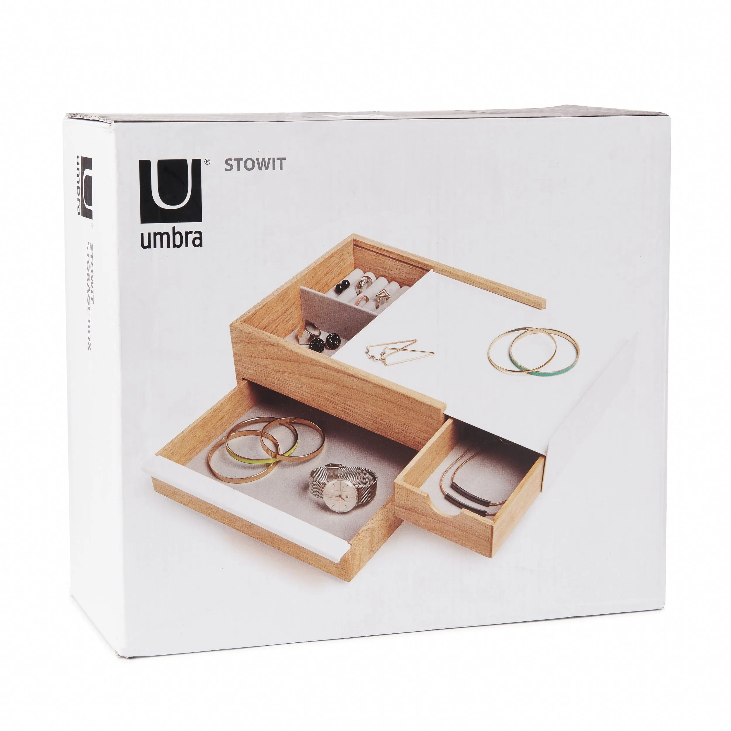 Umbra Stowit Jewelry Box White And Natural UMB290245668