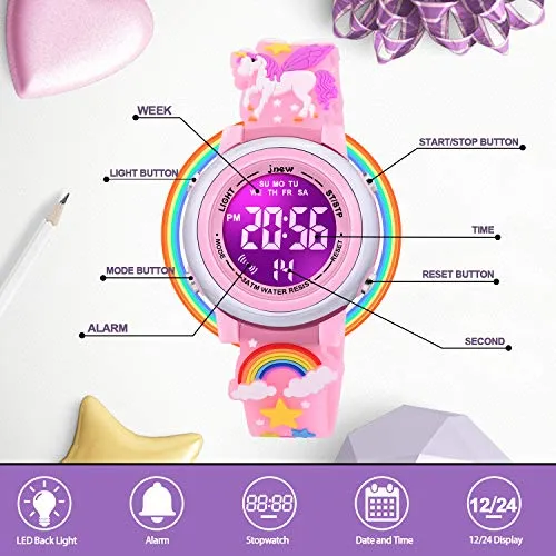 Unicorn Pink Watch (Girls, Ages 3-10)