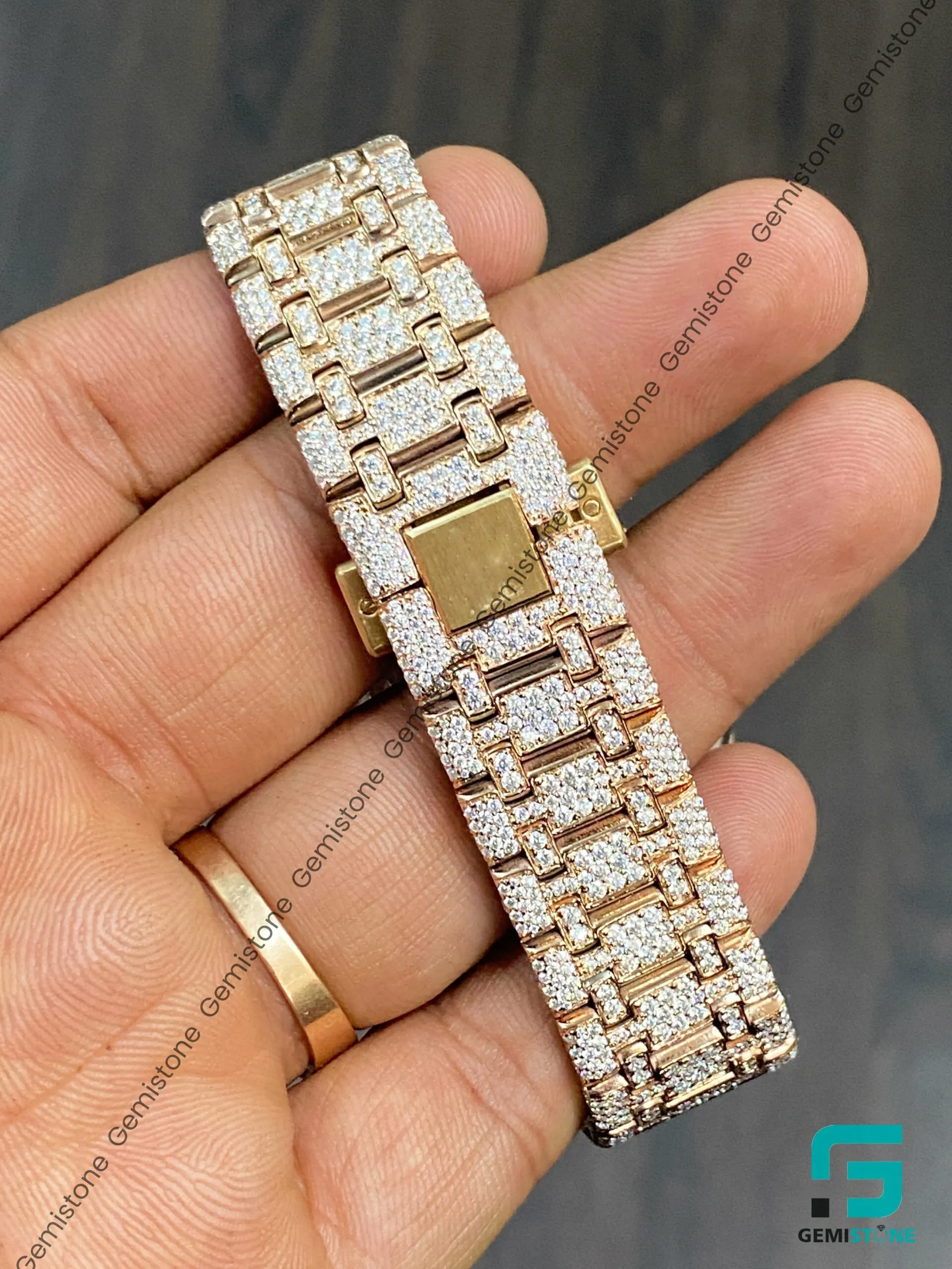 Unique Tourbillon Mens Fully Iced Out Diamond Watch