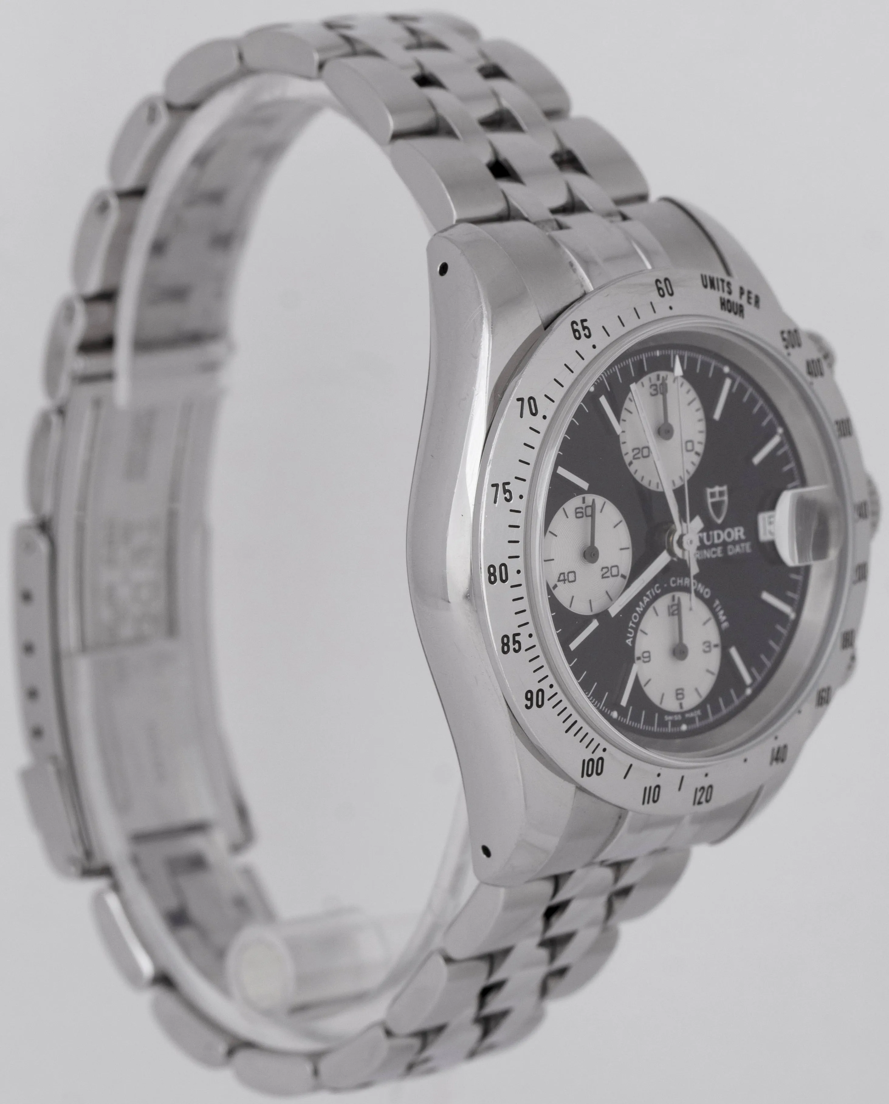 UNPOLISHED PAPERS Tudor Prince Date Chronograph 79280 P 40mm Steel Watch B P