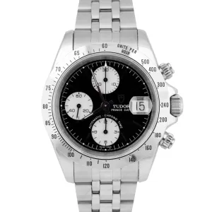 UNPOLISHED PAPERS Tudor Prince Date Chronograph 79280 P 40mm Steel Watch B P