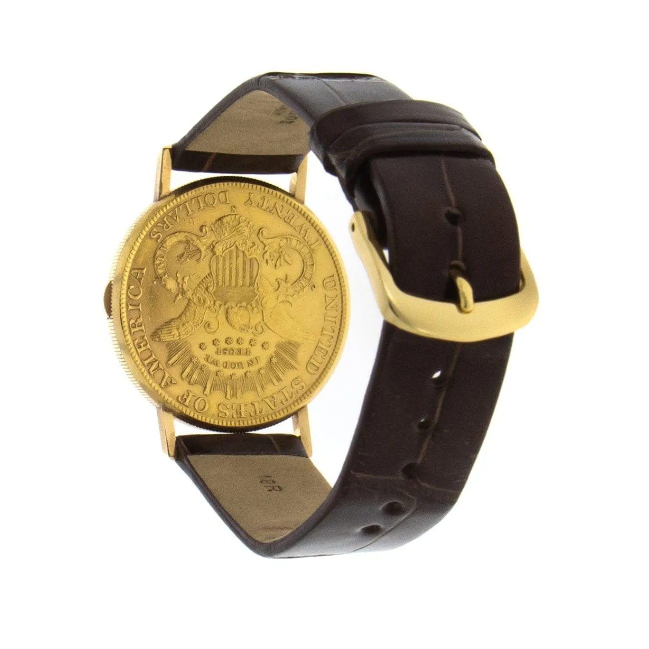 US Liberty Head 1904 Coin Watch 35mm 22K Gold