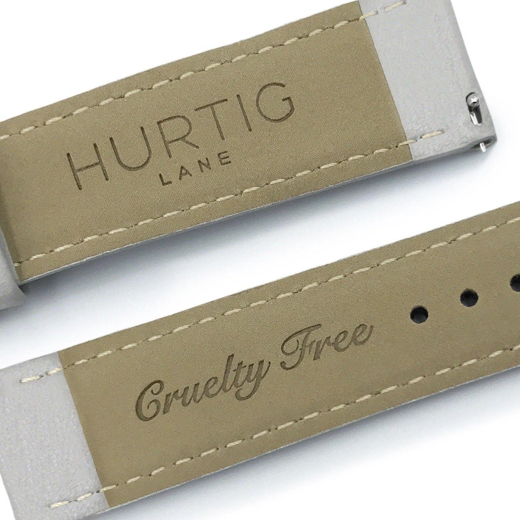 Vegan Leather Watch Strap- Grey & Gold