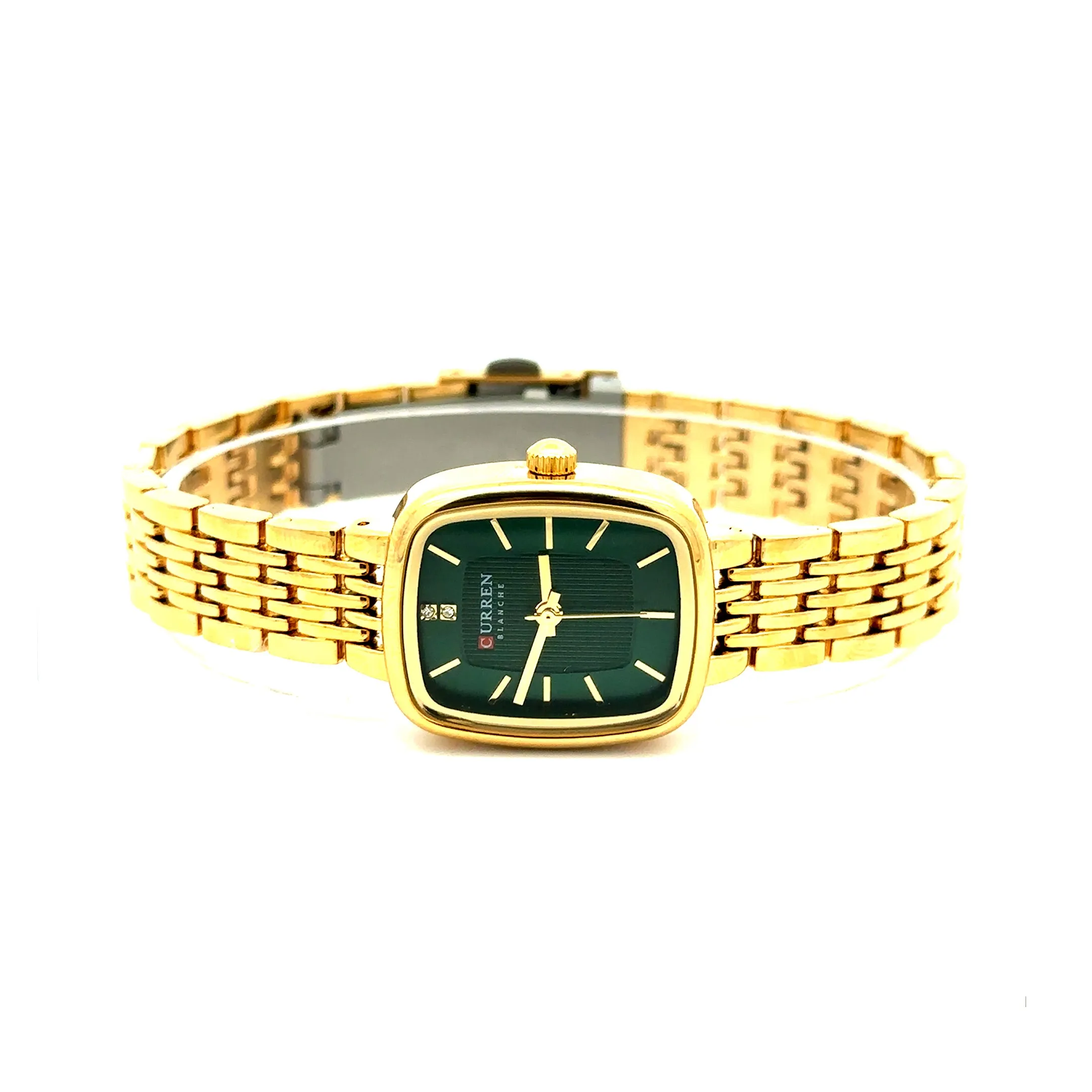 VEXIOR ALLOY GOLD GREEN STAINLESS ICED OUT MENS WATCH I 5519022
