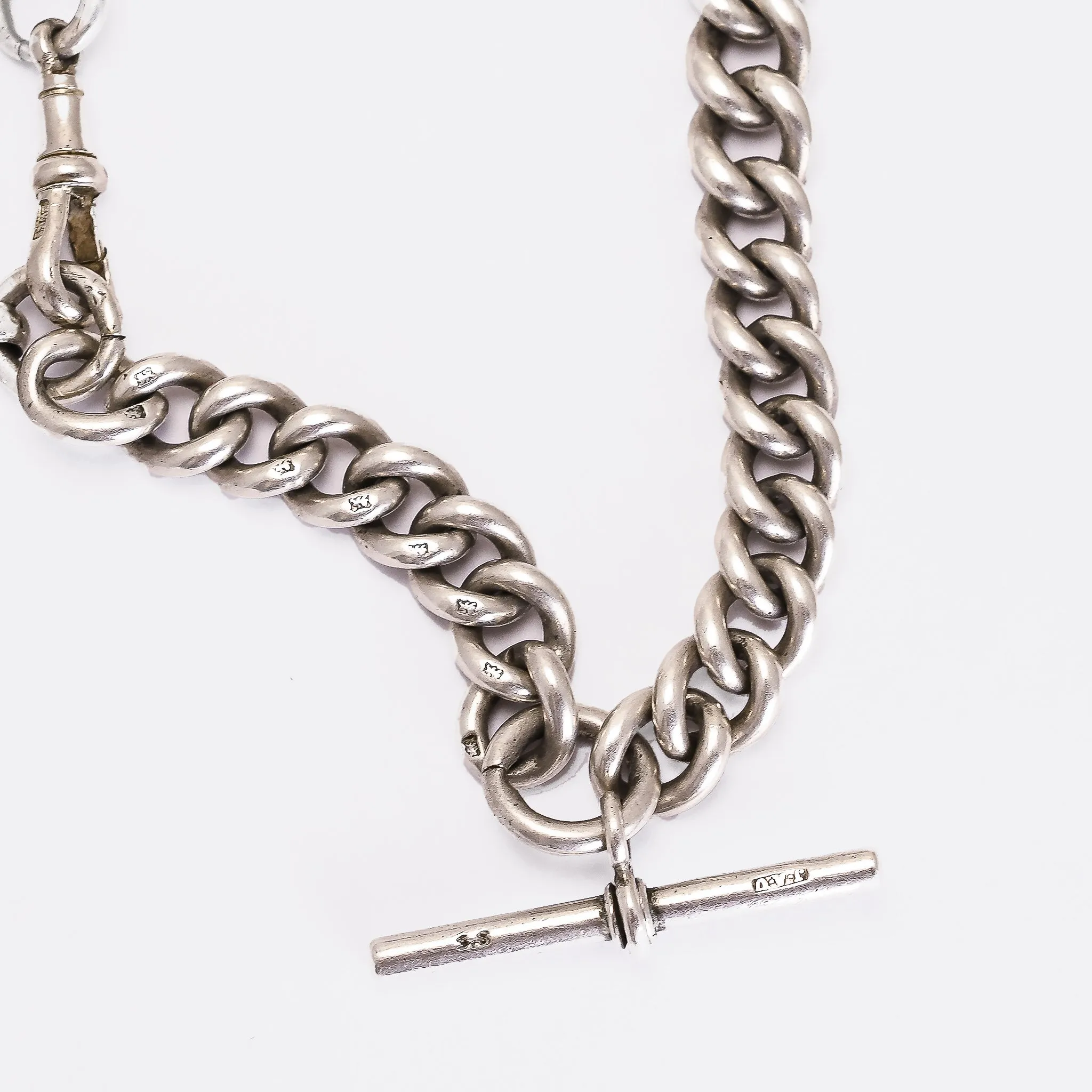 Victorian Albert Chain With T-Bar and Shield