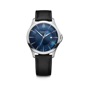 Victorinox Alliance 40 Blue Dial Black Leather Strap Men's Watch