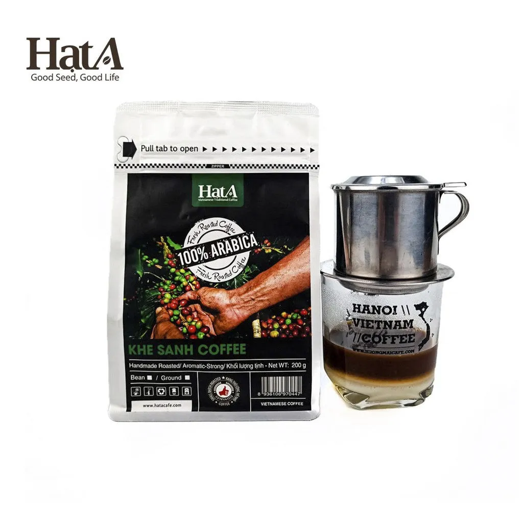 Vietnamese Hat A Coffee Beans Arabica Robusta 200G Filter-Brewing VietsWay