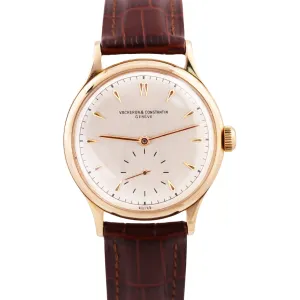 VINTAGE Vacheron Constantin Patrimony SILVER 18K Rose Gold 35mm P453/3C Watch