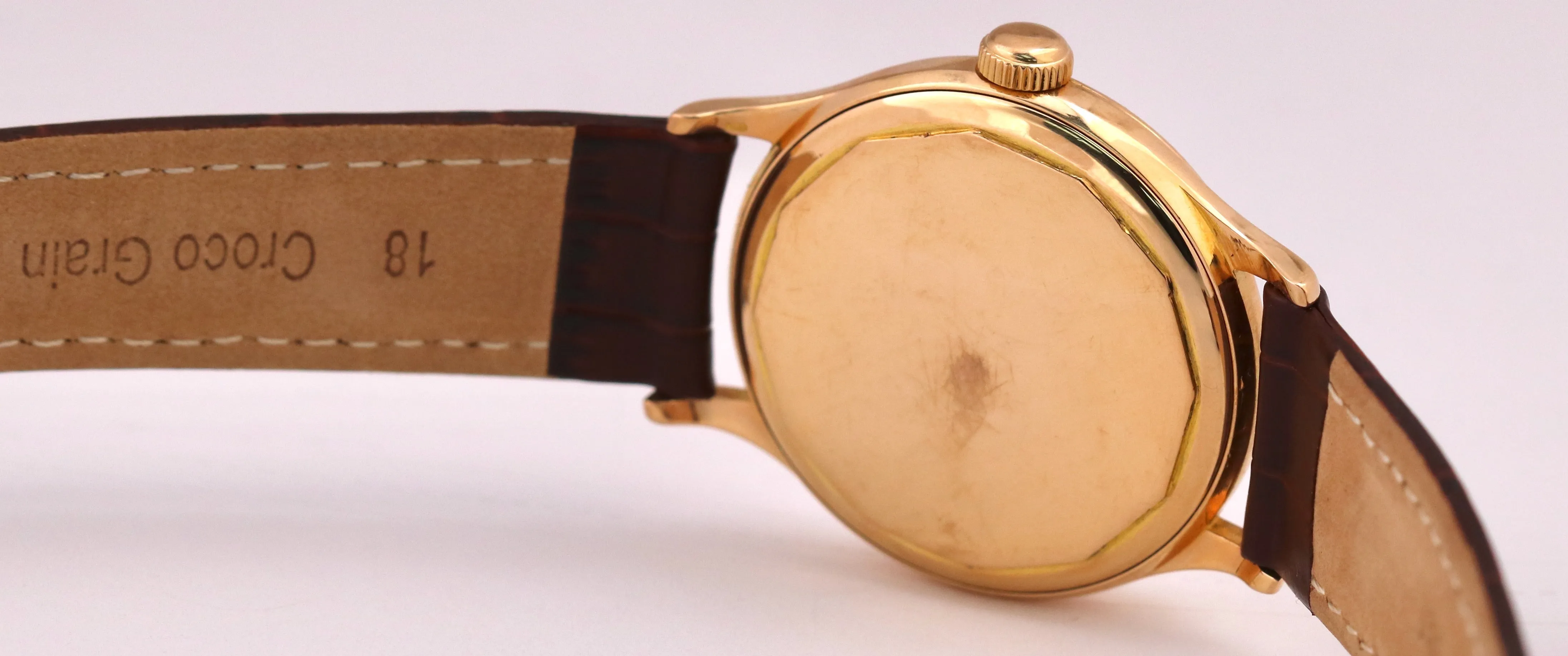 VINTAGE Vacheron Constantin Patrimony SILVER 18K Rose Gold 35mm P453/3C Watch
