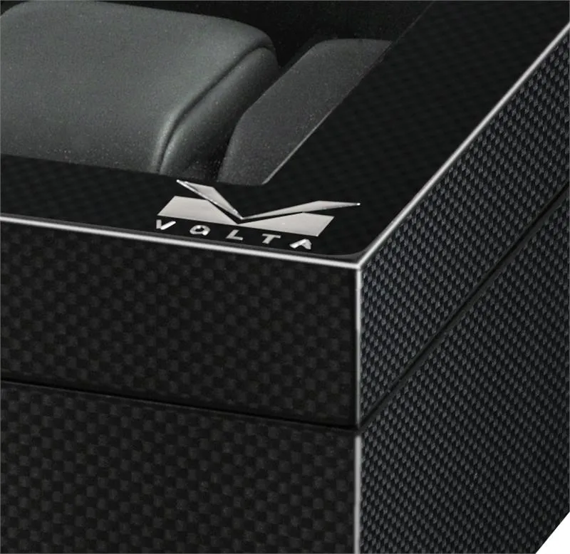 Volta 8 Watch Box with See Through Glass Top (Carbon Fiber)