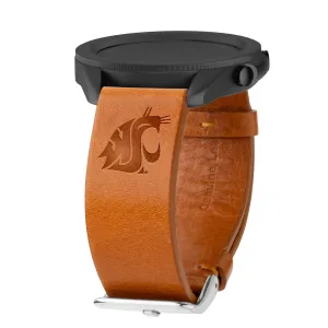 Washington State Cougars Premium Leather Samsung Galaxy Watch Band