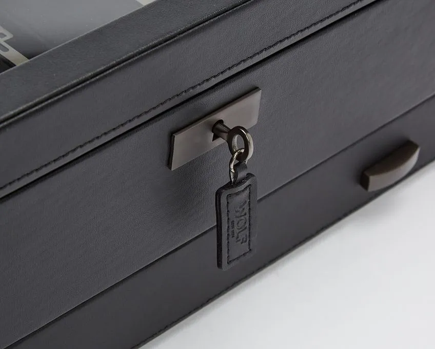 WOLF Axis 10 Piece Watch Box with Drawer
