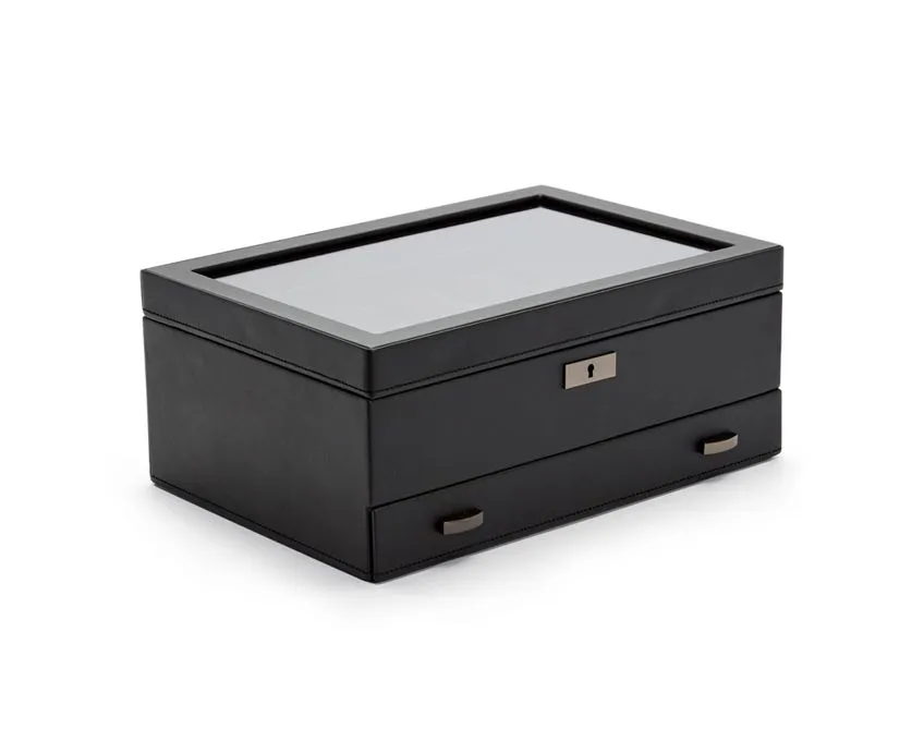 WOLF Axis 10 Piece Watch Box with Drawer