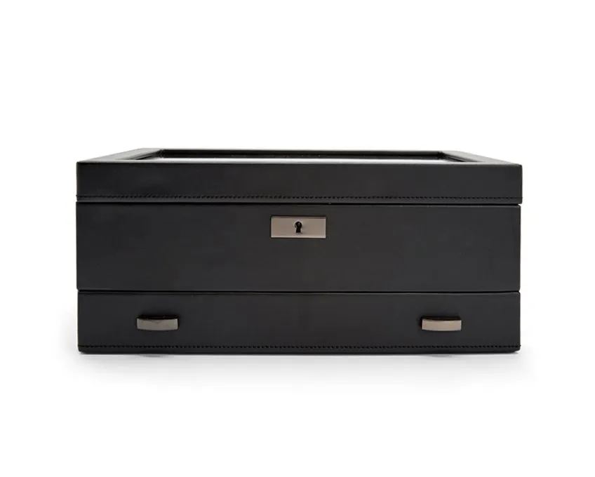 WOLF Axis 10 Piece Watch Box with Drawer